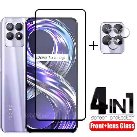 4-in-1 For Realme 8i Glass For OPPO Realme 8i Tempered Glass HD Film Screen Protector For Realme 8 P