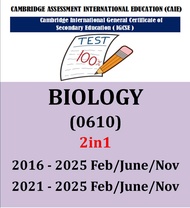Igcse Biology (0610) Past papers Extended P246 ( 2in1 Versions ) 2021/2016- Nov 2025!