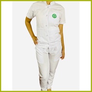 △ ☢ ✱ ♧ FEMALE Fatima (blouse only) OLFU nursing uniform chinese collar with OLFU Logo patch KLOPMA