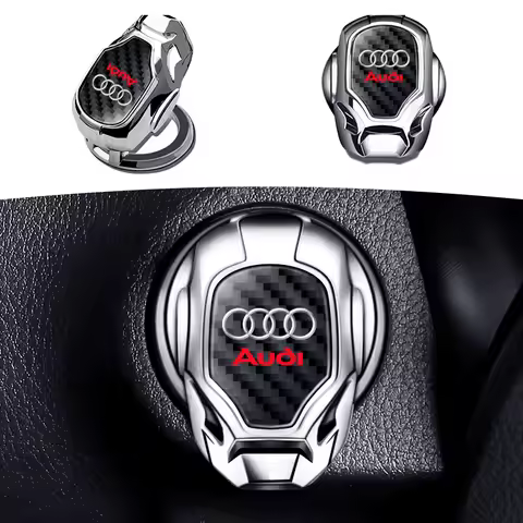 1pcs Car One-Click Start Buttons Protective Cover Decoration For Audi A3 A4 A5 A6 A7 A8 S4 S6 A4L A6
