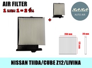 ซื้อวันนี้!! ได้ 2 ชิ้น กรองแอร์ NISSAN TIIDA 2004-2007 / CUBE Z12/LIVINA,กรองอากาศ,FILLTER,ฟิลเตอร์