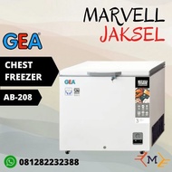 Chest Freezer Gea Ab-208 Freezer Box Ab208 200 Liter