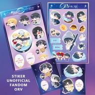A6 Stickers and Mini Fandom ORV Glitter/Rainbow/Doff
