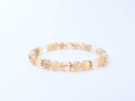 日常閃閃發光 奶茶月光 月光石 芬達膠花 膠花水晶 水晶 水晶手鏈