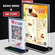 QR Payment Code Shelf A6/A5/A4, Student Timetable Menu Shelf High Quality Acrylic Plastic, Removable