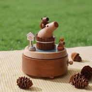 【水豚泡湯】雙旋轉音樂盒 Wooderful life