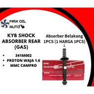 Absorber Rear Proton Waja 1.6 mmc Waja Campro Belakang Brand KYB Kayaba Gas 341M002 ⚠️1 Price , 1 pcs ⚠️