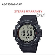 2YEARS WARRANTY Casio AE-1500WH-1AV Men Watches Digital Sport Big Case Watch AE-1500WH-1A AE-1500WH-