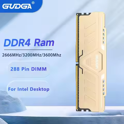 GUDGA DDR4 RAM 8GB/16GB 2666Mhz 3600MHz 1.2V CL1 288-pin with Aluminum Heatsink for Intel Desktop PC
