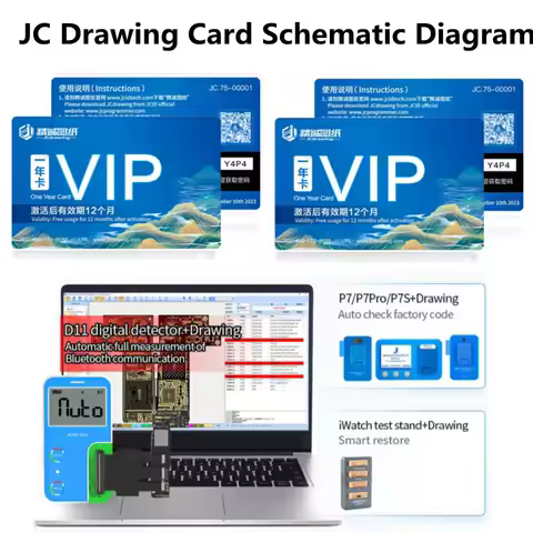 JC Intelligent Drawing VIP Card Schematic for IP Android Pad JCID Logic Board Repair Diagram Bitmap 