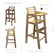 Solid Rubberwood Baby Feeding Dining Chair, Baby Food Chair, Baby High Chair, Baby Chair Wood