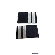 GANTUNGAN (WITH WARRANTY) EPOULETE II / 2 Original Silver RANK BAR PAIR CoPilot strp 2 Flight Lion G
