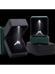華麗LED首飾盒-完美適用於圓環,項鍊,訂婚戒指&amp;