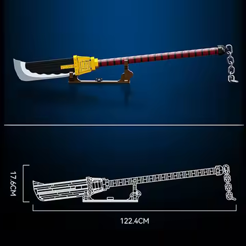 Edward Newgate Captain Whitebeard Handheld Weapon Broadsword Bricks Toys Building Blocks Assembly Mo