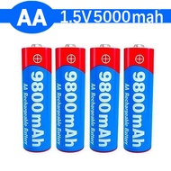 ถ่านชาร์จ แบตเตอรี่ 1.2V - 1.5V AA 5000mAh AAA 3800mAh 4 ก้อน การชาร์จแบบวนรอบ 9000ครั้ง แบตเตอรี่ลิ