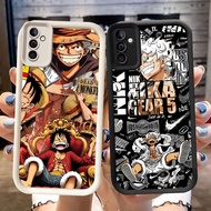 DK-75 One Piece Luffy Silicone Casing black and white for Samsung A35 A34 S25 S24 A24 A17 A26 A25 FE