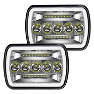 ไฟหน้า LED H5054 H6054รถบรรทุก5x7 7x6สำหรับรถจี๊ป YJ Cherokee XJ comanche MJ S10 Blazer Express SAVA