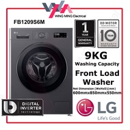 LG 9KG Front Load Washer Washing Machine Inverter FB1209S6M Mesin Basuh Auto/洗衣机 6 motion