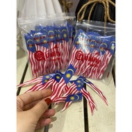 Fletcher Feather Arrow 4” Malaysia Flag Wood arrow Carbon Arrow