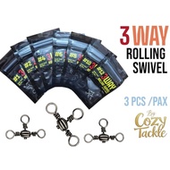 3 Way Triple Rolling Swivel