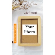Rounded Wood Photo Frame + 4R Photo Print (10x15)