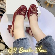 Doll high heels with 2 pretty bows, 5 cm high - Bonita Shoes