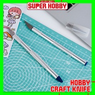 Aluminum Precision Knife + 5 Spare Blades Easy Grip Cutter Gundam Tool Art Pen Knife Craft Knife