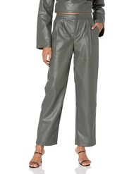 KENDALL + KYLIE Women's Vegan Leather Cropped Pant