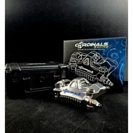 SPECIAL PRICE -CARDINALS RACING GP4 RACING SPEC, 4 PORT 30MM COOL FINS BRAKE CALIPER (TITANIUM CHROM