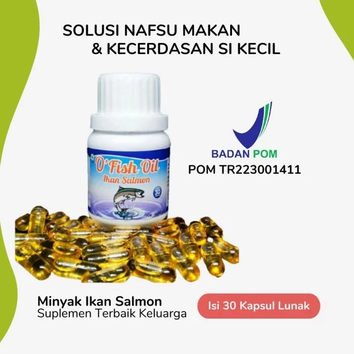 O'Fish Oil O Fish Oil Minyak Ikan Salmon 30 Kapsul / Salmon Fish Lever Oil Minyak Ikan Salmon Squale