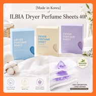 [Made in Korea] ILBIA Dryer Perfume Sheets 40P / Fabric Softener Dryer Sheets