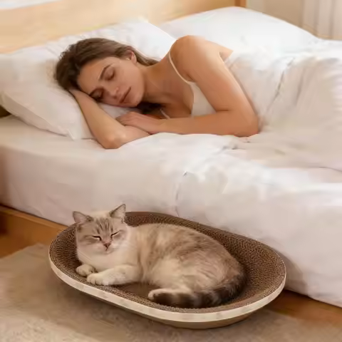 Cat Scratcher Bed Pet Cardboard Breathable Corrugated Pet Supplies Cat Scratcher Comfortable Couch F