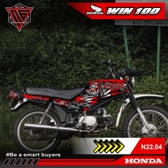 Honda WIN 100 Striping Sticker Variation - WIN100 Variation Strip Sticker Elegant Graphics Latest VE