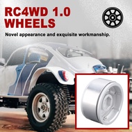 4PCS 1.55 Metal Beadlock Wheel Rims Hub for 1/10 RC Crawler Car D90 MST Jimny CC01 LC70 Axial 90069-