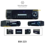 Black Spider BSK-223 (2x60W) Karaoke Amplifier with Bluetooth, USB, SD &amp; FM Radio Input