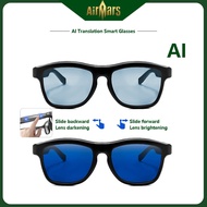 Airmars GV90 Smart Glasses Bluetooth Headset AI Real-time Translation Touch Change Lens Anti-UV Eyew