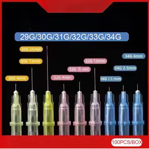 31G 4mm 6mm Disposable 29G13mm 30G 32G 34Gx1.5mm Plastic Medical Beauty Painless Small Needle Steril