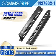 Commscope Horizontal 24 Slot Cable Management 1U Rack Mount Cable Management Server Rack (1427632-1)