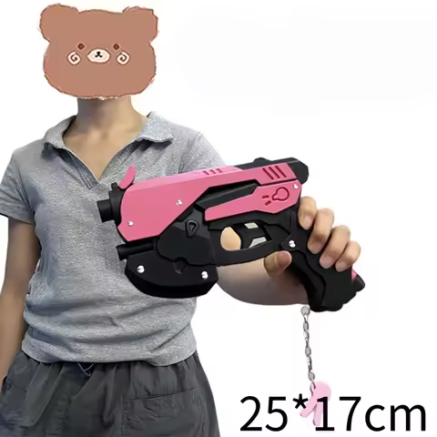 Cosplay Model Guns OW Revolver Shock Gun Prop Weapons D.Va Safety PU Rubber Halloween No Shotting