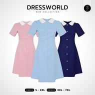 Fairyangelstore-Lotus Collar Dress With Bow Buttons (DW9474)