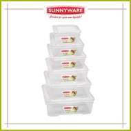 ❊ ⊕ ↘ ❅ Sunnyware Food Keeper Set - 6 pc set  EZI Food Saver 720 to 725  Storage Container | Plasti