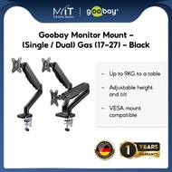 Goobay Monitor Mount - (Single / Dual) Gas (17-27) - Black