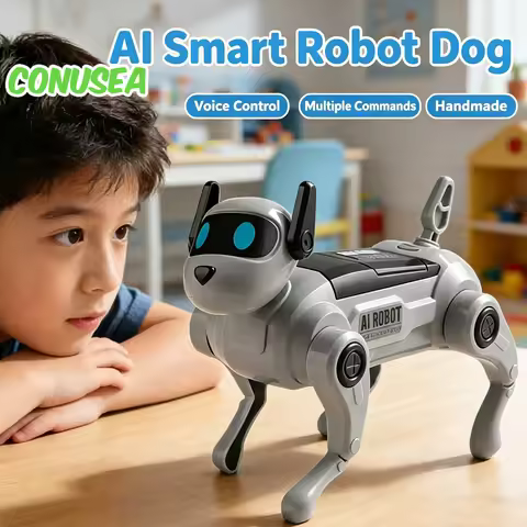 Kids' Electronic Toys AI Robot Smart Dog Talking Voice Controlled Children's Educational DIY Assembl
