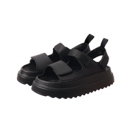Kangol Slip-on Sandals รองเท้าแตะรัดส้น แบบสวม เสริมส้นแพลตฟอร์ม สวมใส่สบาย สีดำ  กากี ผู้หญิง 65223