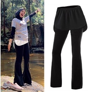 Seluar Skirt Sukan Hiking/Gym/Fitness/Zumba Muslimah Sport Pants With Pockets Casual Dance Skirts Pa