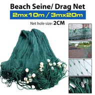 Jaring Ikan Pukat Tarik Pantai, Kolam Ikan, Tasik dan Sungai Fishing net. (Ready Stock)