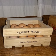 Egg Crate Wooden Egg Basket