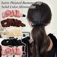4-1Pcs Satin Pleated Banana Clips - INS Style Hairpins - Minimalist French Barrettes - Korean Hairpi