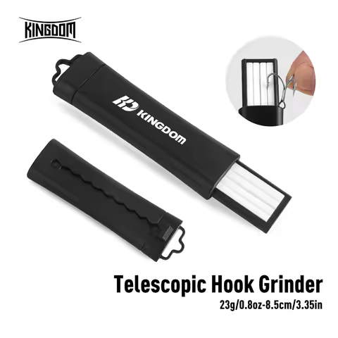 Kingdom Portable Fishing Hook Sharpener Pocket Telescopic Fish Hook Sharpen Tools For Camp Hike Outd
