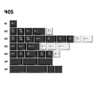 [New]PBTfans Black and Red Japanese Custom Mechanical Keyboard Pbt Two-tone and three-tone Keycaps T